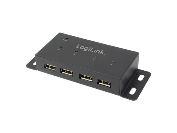 LogiLink UA0141A, USB 2.0, 480 Mbit/s, Svart, Metall, 1 m, RoHS