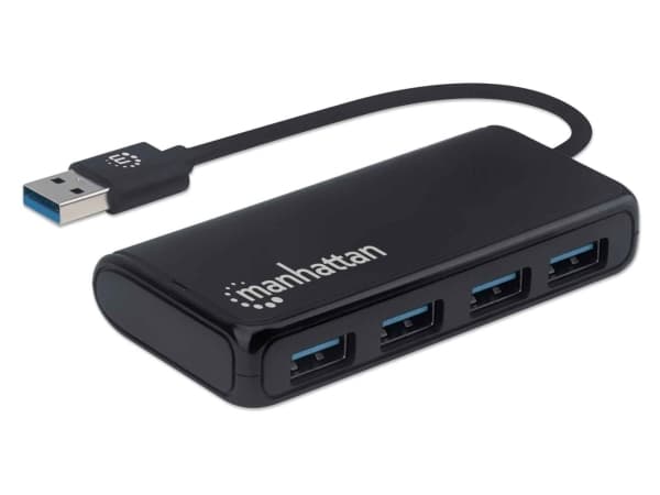 Manhattan 164900, USB 3.2 Gen 1 (3.1 Gen 1) Type-A, USB 3.2 Gen 1 (3.1 Gen 1) Type-A, 5000 Mbit/s, Sort, Acrylonitrilbutadienstyren, 0,135 m