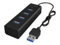 Miniatyrbild 3 av 5: ICY BOX IB-HUB1409-U3 - Hubb - 4 x SuperSpeed USB 3.0 - skrivbordsmodell