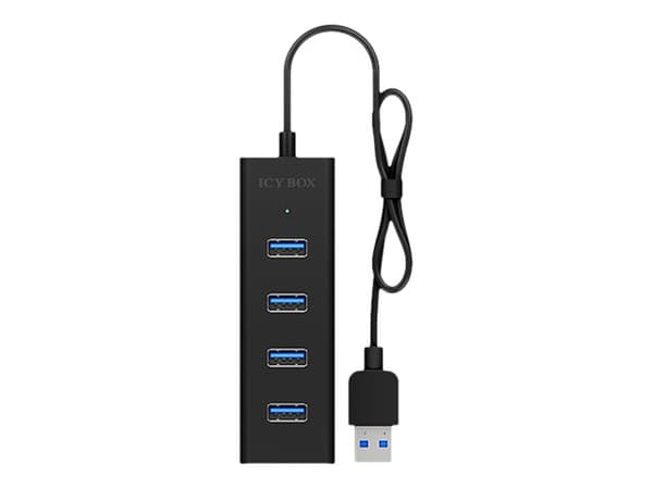 ICY BOX IB-HUB1409-U3 - Hubb - 4 x SuperSpeed USB 3.0 - skrivbordsmodell
