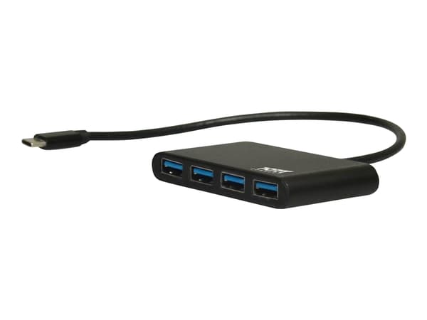 PORT Connect USB HUB 4 PORTS TYPE C - Hubb - 4 x SuperSpeed USB 3.0 - skrivbordsmodell