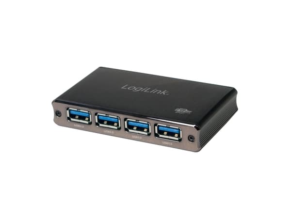 LogiLink UA0282, USB 3.2 Gen 1 (3.1 Gen 1) Micro-B, USB 3.2 Gen 1 (3.1 Gen 1) Type-A, 5000 Mbit/s, Svart, Gjuten aluminium, Kina