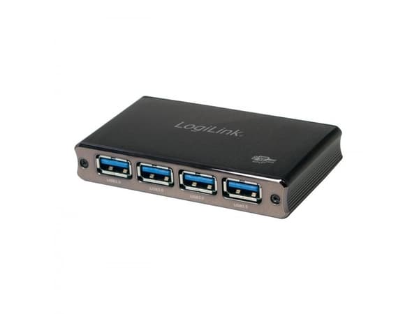 LogiLink UA0282, USB 3.2 Gen 1 (3.1 Gen 1) Micro-B, USB 3.2 Gen 1 (3.1 Gen 1) Type-A, 5000 Mbit/s, Svart, Gjuten aluminium, Kina