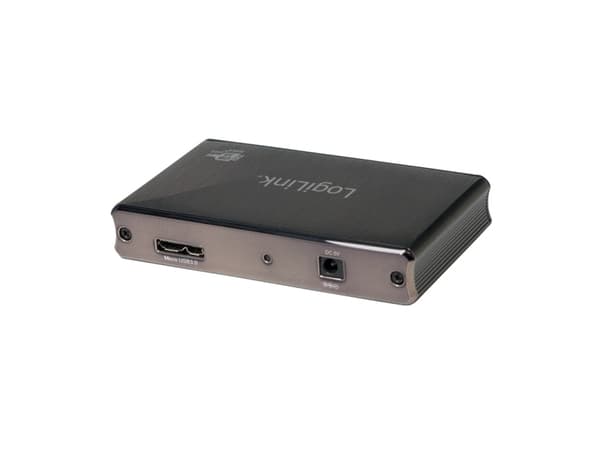 LogiLink UA0282, USB 3.2 Gen 1 (3.1 Gen 1) Micro-B, USB 3.2 Gen 1 (3.1 Gen 1) Type-A, 5000 Mbit/s, Svart, Gjuten aluminium, Kina