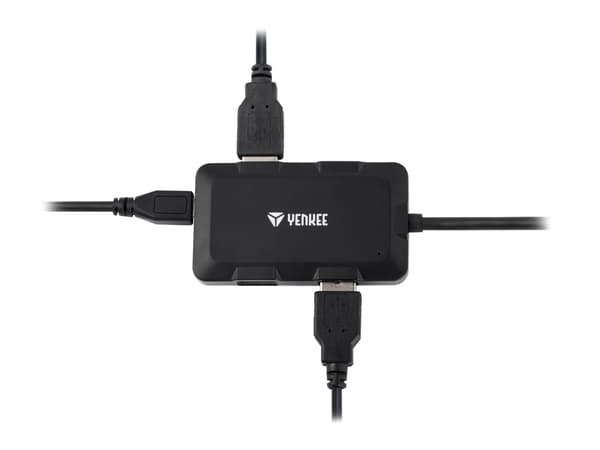 YENKEE YHB 4341BK - Hubb - 4 x SuperSpeed USB 3.0 - skrivbordsmodell