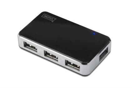 DIGITUS DA-70220 - Hubb - 4 x USB 2.0 - skrivbordsmodell