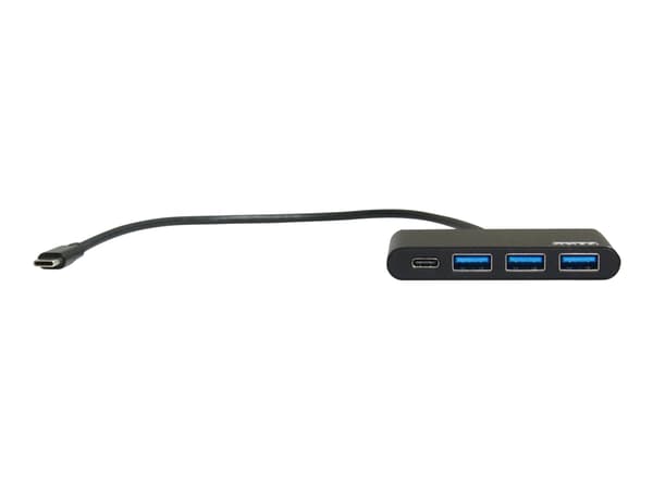 PORT Connect - Hubb - 3 x SuperSpeed USB 3.0 + 1 x USB-C - skrivbordsmodell