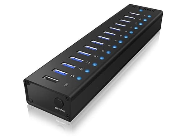 Raidsonic ICY BOX IB-AC6113 - Hub - 13 x SuperSpeed USB 3.0 - Desktop (IB-AC6113)