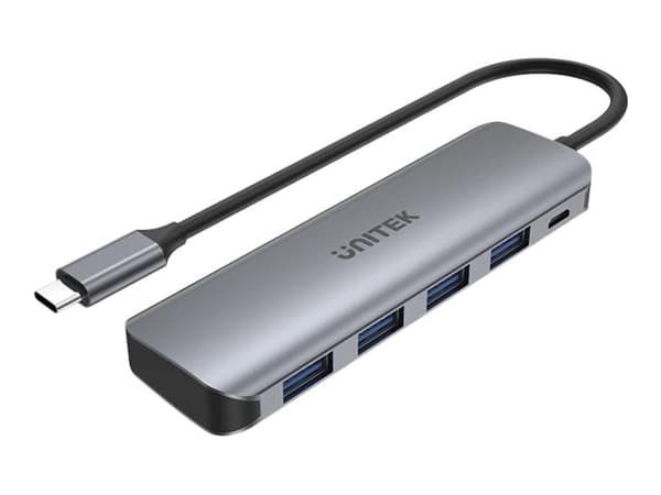 Unitek uHUB P5+ H1107A - Hub - 4 x USB 3.1 Gen 1 + 1 x mikro-USB - stasjonær