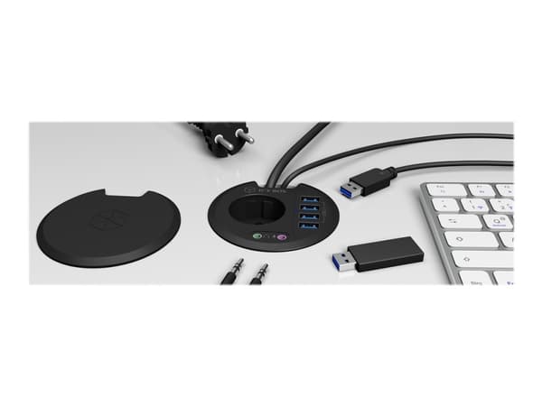 ICY BOX IB-HUB1430 - Hubb - 4 x SuperSpeed USB 3.0 - försänkt montering möjlig