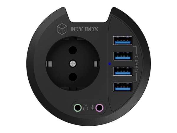 ICY BOX IB-HUB1430 - Hubb - 4 x SuperSpeed USB 3.0 - försänkt montering möjlig