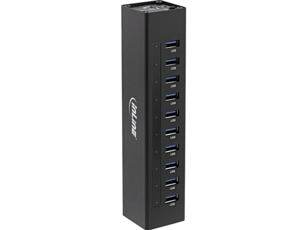 InLine 4043718214419, USB 3.2 Gen 1 (3.1 Gen 1) Type-A, USB 3.2 Gen 1 (3.1 Gen 1) Type-A, 5000 Mbit/s, Svart, 1 m, ?DC
