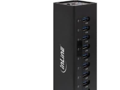 InLine 4043718214419, USB 3.2 Gen 1 (3.1 Gen 1) Type-A, USB 3.2 Gen 1 (3.1 Gen 1) Type-A, 5000 Mbit/s, Svart, 1 m, ?DC