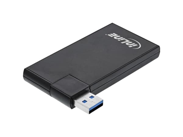 InLine 180 Twist Hub USB 3.0 - 4 porter - roterbar - svart, USB 3.2 Gen 1 (3.1 Gen 1) Type-A, USB 3.2 Gen 1 (3.1 Gen 1) Type-A, 5000 Mbit/s, sort, al
