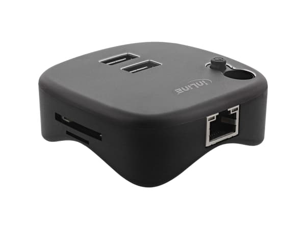 InLine 35392, USB 3.2 Gen 1 (3.1 Gen 1) Type-A, USB 3.2 Gen 1 (3.1 Gen 1) Type-A, MicroSD (TransFlash),SD, 5000 Mbit/s, musta, alumiini