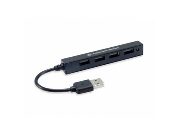 Conceptronic HUBBIES05B, USB 2.0, USB 2.0, 480 Mbit/s, Svart, 0,09 m, Kina