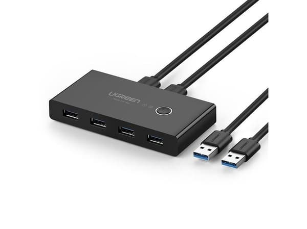 Ugreen - USB-växel - 4 x SuperSpeed USB 3.0 - skrivbordsmodell