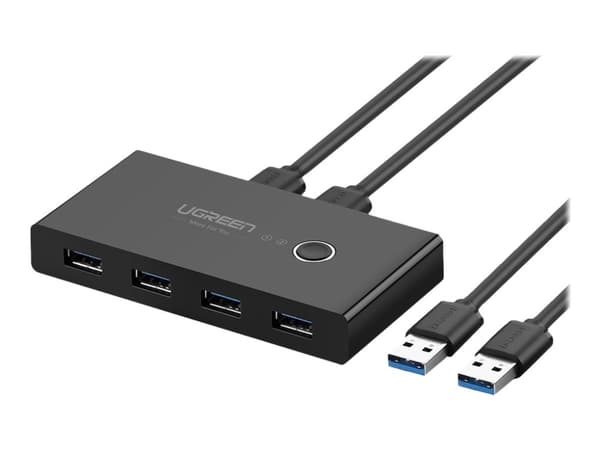 Ugreen - USB-växel - 4 x SuperSpeed USB 3.0 - skrivbordsmodell