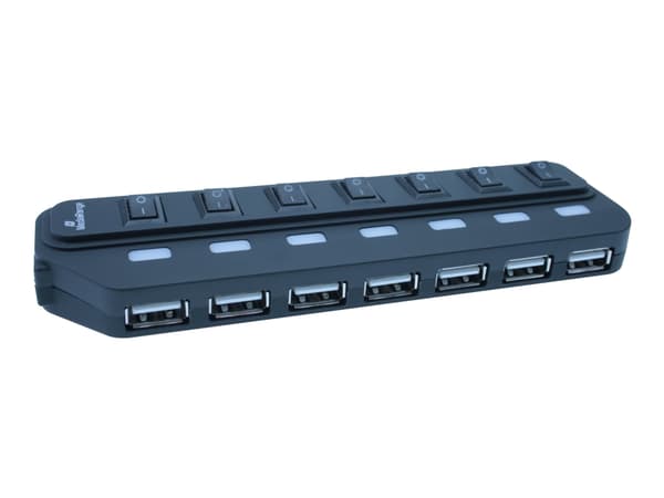 MediaRange MRCS504 - Hubb - 7 x USB 2.0 - skrivbordsmodell