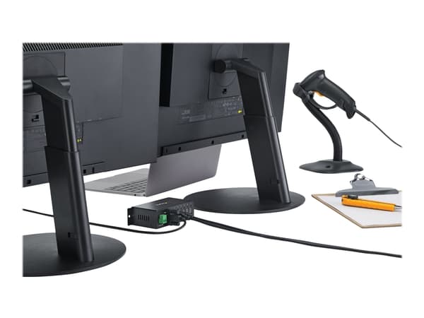 StarTech.com USB 2.0-hubb med 7 portar - Industriell USB-A-hubb i metall med ESD-skydd och 350 W överspänningsskydd - Monterbar på DIN-skena, vägg el