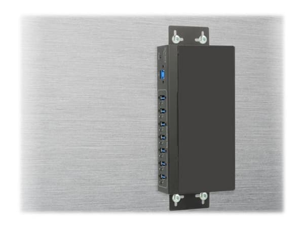 Delock External Industry Hub 7 x USB 3.0 Type-A with 15 kV ESD protection - Hubb - 7 x SuperSpeed USB 3.0 - väggmonterbar - likström