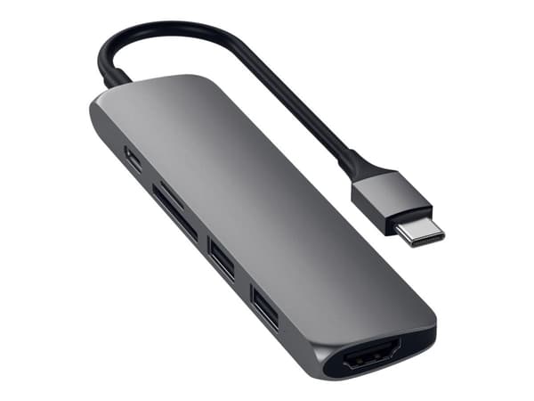 Satechi Slim Type-C Multi-Port Adapter V2 - Telakointiasema - USB-C