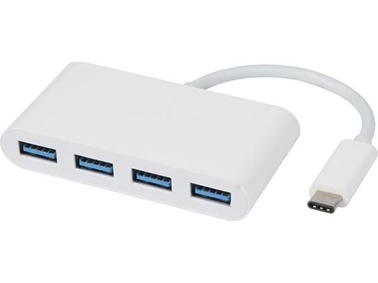 Vivanco 34292, USB 3.2 Gen 1 (3.1 Gen 1) Type-C, USB 3.2 Gen 1 (3.1 Gen 1) Type-A, 5000 Mbit/s, Vit, 0,1 m, USB