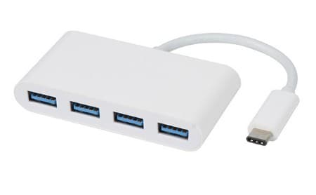 Vivanco 34292, USB 3.2 Gen 1 (3.1 Gen 1) Type-C, USB 3.2 Gen 1 (3.1 Gen 1) Type-A, 5000 Mbit/s, Vit, 0,1 m, USB