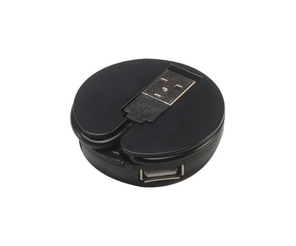 Akasa Connect4C 4-IN-1, USB 2.0, USB 2.0, 480 Mbit/s, Svart, 0,17 m, USB