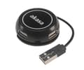 Miniatyrbild 1 av 4: Akasa Connect4C 4-IN-1, USB 2.0, USB 2.0, 480 Mbit/s, Svart, 0,17 m, USB