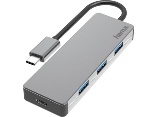 Hama - Hubb - 3 x USB 3.2 Gen 2 + 1 x USB-C 3.1 Gen 2 - skrivbordsmodell
