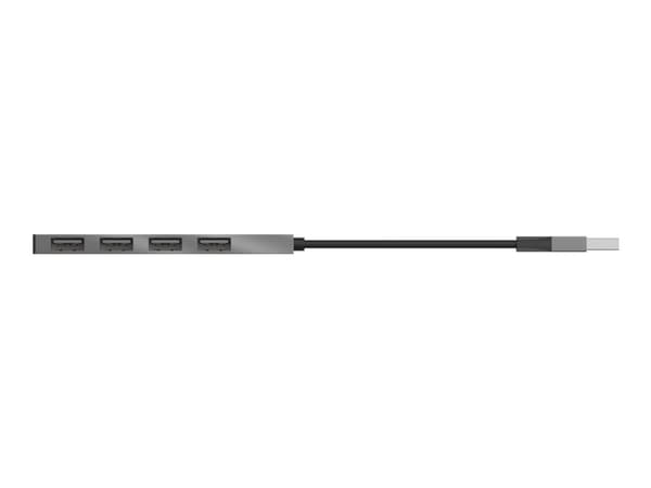 Hub Trust Halyx 4-ports USB 2.0 mini, mørkegrå