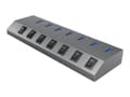 Miniatyrbild 1 av 5: ICY BOX IB-HUB1701-C3 - Hubb - 7 x SuperSpeed USB 3.0 - skrivbordsmodell