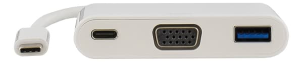 deltaco USBC>VGA USB TypeA adapter USBC FM charging 60W 1080P 5Gb/s