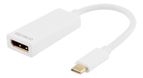 USB 3.1>DisplayPort adapter USB C DisplayPrt 19pin UHD white