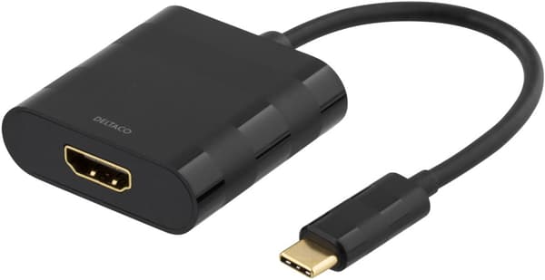 USB-C to HDMI adapter, USB type C male - HDMI female, black