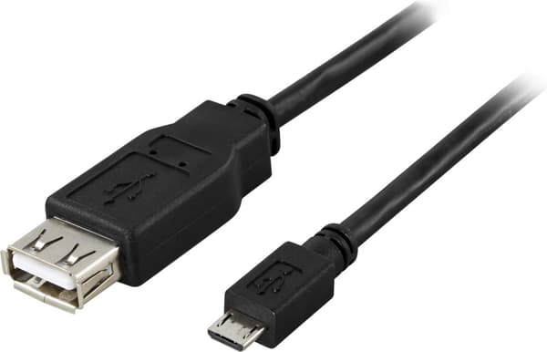 USB adapter Type A fe - Type Micro-B ma, 0.2m, OTG, black
