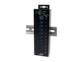 Miniatyrbild 1 av 4: EXSYS EX-1510HMVS, USB 3.2 Gen 1 (3.1 Gen 1) Type-B, USB 3.2 Gen 1 (3.1 Gen 1) Type-A, 5000 Mbit/s, Svart, Metall, Aktivitet, Energiljus