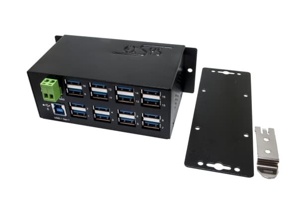 EXSYS EX-1113HMS, USB 3.2 Gen 1 (3.1 Gen 1) Typ-B, USB 3.2 Gen 1 (3.1 Gen 1) Typ-A, 5000 Mbit/s, Svart, USB, 7 - 24 V