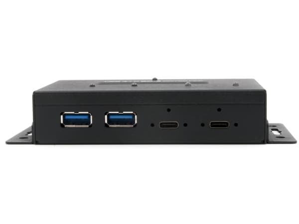 EXSYS EX-1240HMVS, USB 3.2 Gen 2 (3.1 Gen 2) Type-C, USB 3.2 Gen 2 (3.1 Gen 2) Type-A, USB 3.2 Gen 2 (3.1 Gen 2) Type-C, 10000 Mbit/s, Svart, Metall,