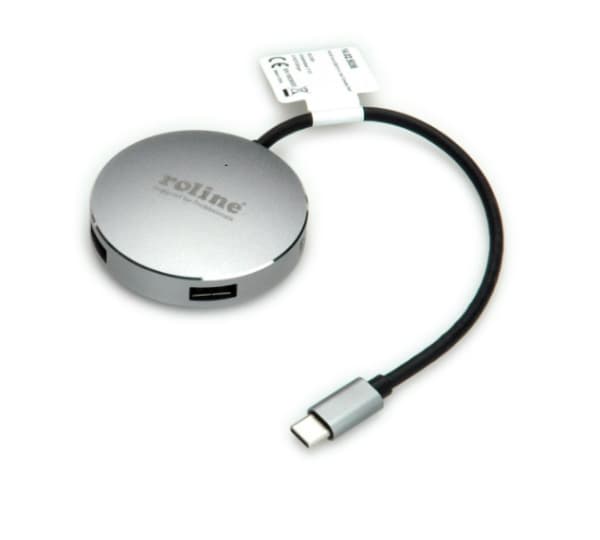 ROLINE 14.02.5036, USB 3.2 Gen 1 (3.1 Gen 1) Type-C, USB 3.2 Gen 1 (3.1 Gen 1) Type-C, 5000 Mbit/s, Svart, Rostfritt stål, Gjuten aluminium, 60 mm