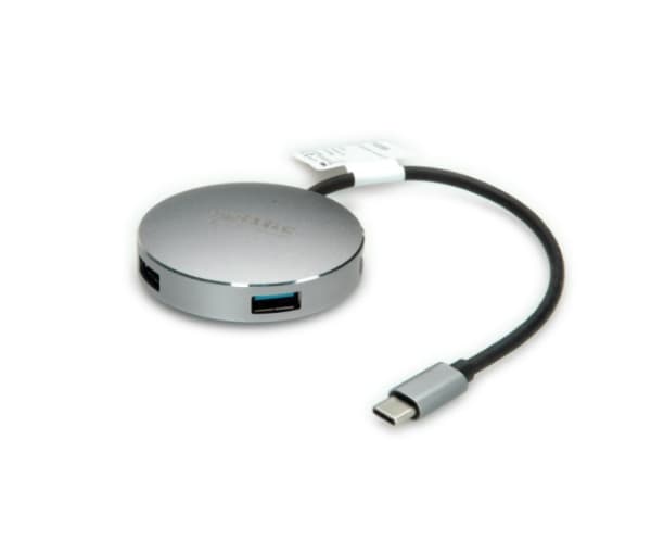 ROLINE 14.02.5036, USB 3.2 Gen 1 (3.1 Gen 1) Type-C, USB 3.2 Gen 1 (3.1 Gen 1) Type-C, 5000 Mbit/s, Svart, Rostfritt stål, Gjuten aluminium, 60 mm