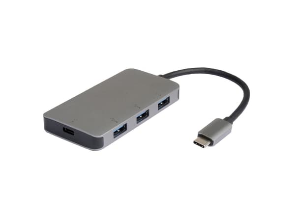 ROLINE 14.02.5038, USB 3.2 Gen 2 (3.1 Gen 2) Type-C, USB 3.2 Gen 1 (3.1 Gen 1) Type-A, USB 3.2 Gen 1 (3.1 Gen 1) Type-C, 5000 Mbit/s, Silver, Gjuten