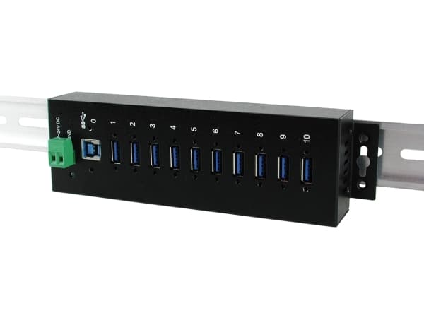 EXSYS EX-1110HMVS, USB 3.2 Gen 1 (3.1 Gen 1) Type-B, USB 3.2 Gen 1 (3.1 Gen 1) Type-A, 5000 Mbit/s, Svart, USB, 7 - 24 V