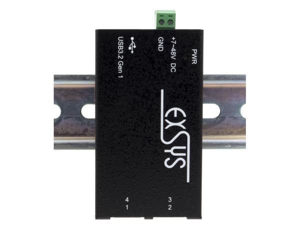 EXSYS EX-1181HMS, USB 3.2 Gen 1 (3.1 Gen 1) Type-B, USB 3.2 Gen 1 (3.1 Gen 1) Type-A, 5000 Mbit/s, Svart, Metall, 1,5 m