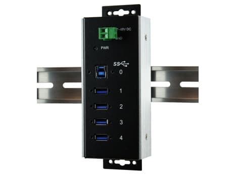 EXSYS EX-1187HMVS-WT, USB 3.2 Gen 1 (3.1 Gen 1) Typ-B, USB 3.2 Gen 1 (3.1 Gen 1) Typ-A, 5000 Mbps, Svart, CE, FCC, ROHS, 162,5 mm