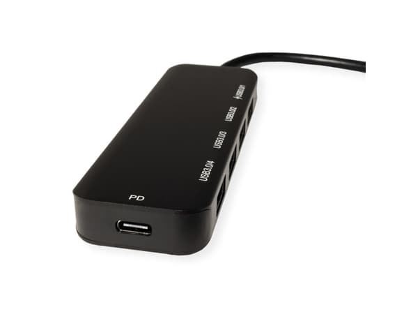 Value 14.99.5038, USB 3.2 Gen 1 (3.1 Gen 1) Type-C, USB 3.2 Gen 1 (3.1 Gen 1) Type-A, USB 3.2 Gen 1 (3.1 Gen 1) Type-C, 5000 Mbit/s, Grå, Gjuten alum