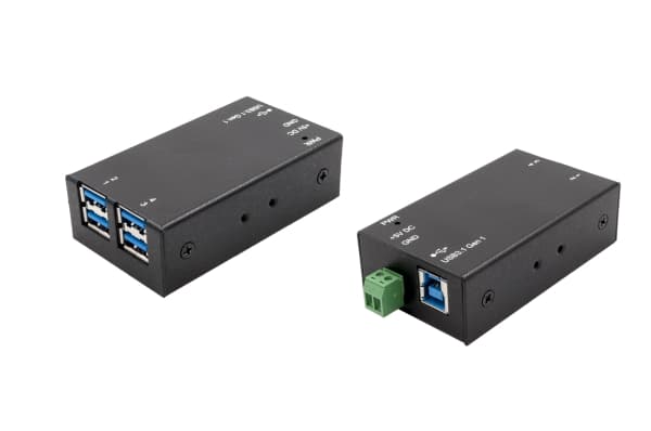 EXSYS EX-1180HMS, USB 3.2 Gen 1 (3.1 Gen 1) Type-B, USB 3.2 Gen 1 (3.1 Gen 1) Type-A, 5000 Mbit/s, Svart, Metall, Taiwan