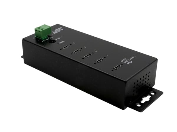 EXSYS EX-1144HMVS, USB 3.2 Gen 1 (3.1 Gen 1) Type-C, USB 3.2 Gen 1 (3.1 Gen 1) Type-C, Svart, Metall