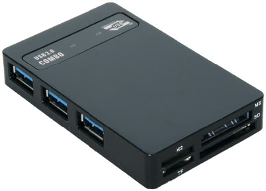 EXSYS EX-1635, Memory Stick (MS), microSD (TransFlash), MMC, MS Micro (M2), SD, SDHC, SmartMedia, Svart, 5000 Mbps, CE, FCC, RoHS, USB 3.2 Gen 1 (3.1